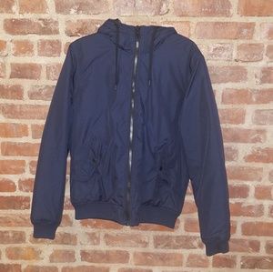 H&M DIVIDED Navy Hooded Bomber WARM